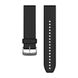 Ремінці для годинника Garmin QuickFit 22 силіконові, чорні зі сріблястою фурнітурою 010-12500-00 фото 1
