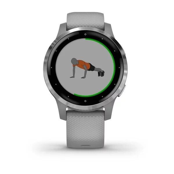 Смарт-часы Garmin vivoactive 4S пыльно-серые с серебристым безелем 010-02172-03 фото