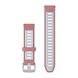 Швидкозмінні ремінці Garmin Forerunner 265S Collection (18 мм) силіконові, рожеві/білі з срібною фурнітурою 010-11251-A5 фото 2