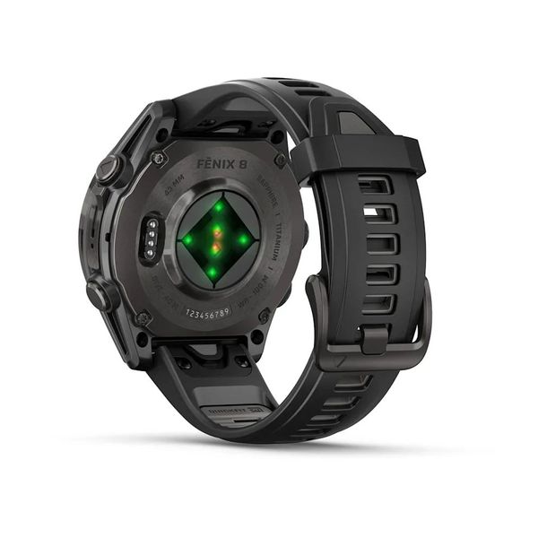 Смарт-годинник Garmin fenix 8 AMOLED (43 мм) Sapphire карбоново-сірий DLC титан чорний/гравійно-сірий  010-02903-21 фото