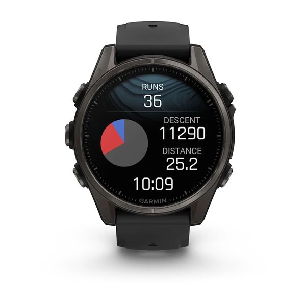 Смарт-часы Garmin fenix 8 AMOLED (43 мм) Sapphire карбоново-серый DLC титан черный/гравийно-серый 010-02903-21 фото