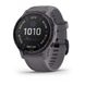 Смарт-годинник Garmin fenix 6S Pro Solar Edition аметистово-сталевий з сірим замшевим ремінцем 010-02409-15 фото