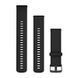 Быстросменные ремешки для смарт-часов Garmin (22 мм) силиконовые, черные с фурнитурой грифельного цвета 010-13256-21 фото