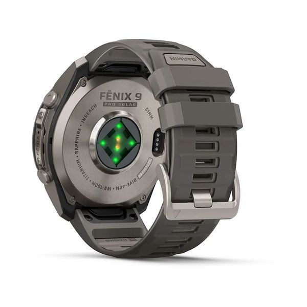 Смарт-годинник Garmin fenix 9 Pro Solar (51 мм) inReach титан гравійно-сірий/сріблясто-сірий 010-04339-01 фото