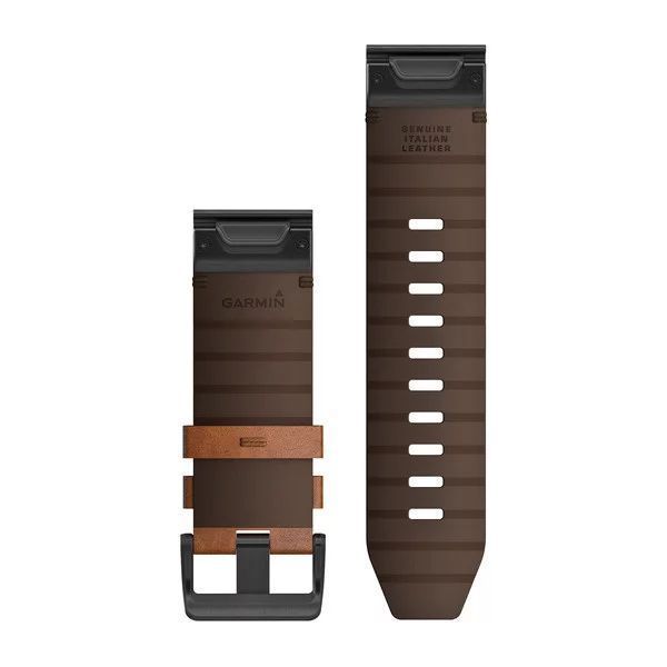 Ремешки для часов Garmin QuickFit 26 кожаные, каштанового цвета 010-12864-05 фото