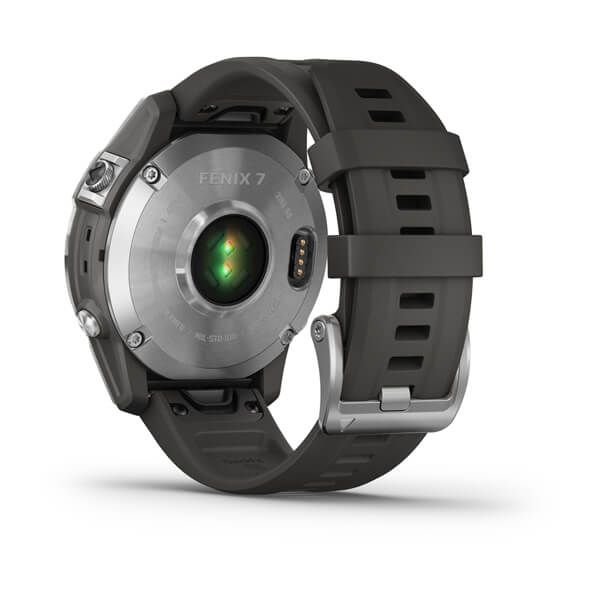 Смарт-годинник Garmin fenix 7 сріблястий з ремінцем графітового кольору 010-02540-01 фото