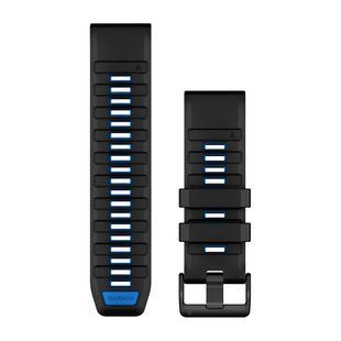 Ремешки для часов Garmin QuickFit 26 силиконовые, черные/синие 010-13393-09 фото