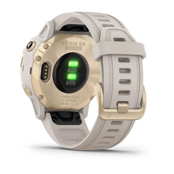 Смарт-часы Garmin fenix 6S Pro Solar Edition светло-золотистые с песочным ремешком 010-02409-11 фото