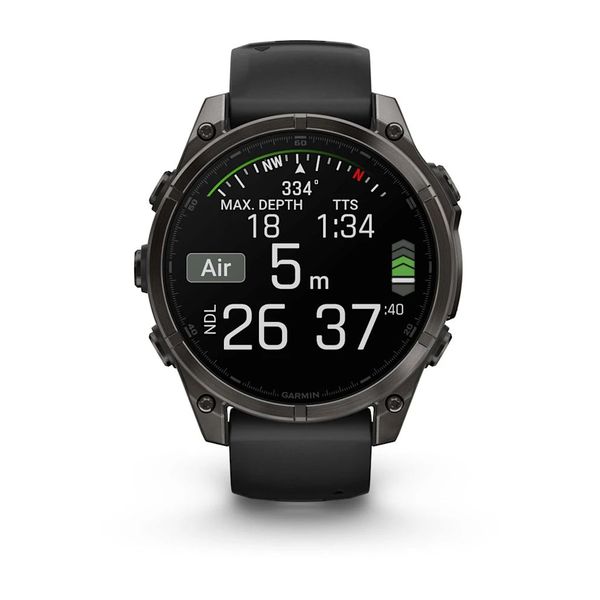 Смарт-часы Garmin fenix 8 AMOLED (47 мм) Sapphire карбоново-серый DLC титан черный/гравийно-серый  010-02904-21 фото