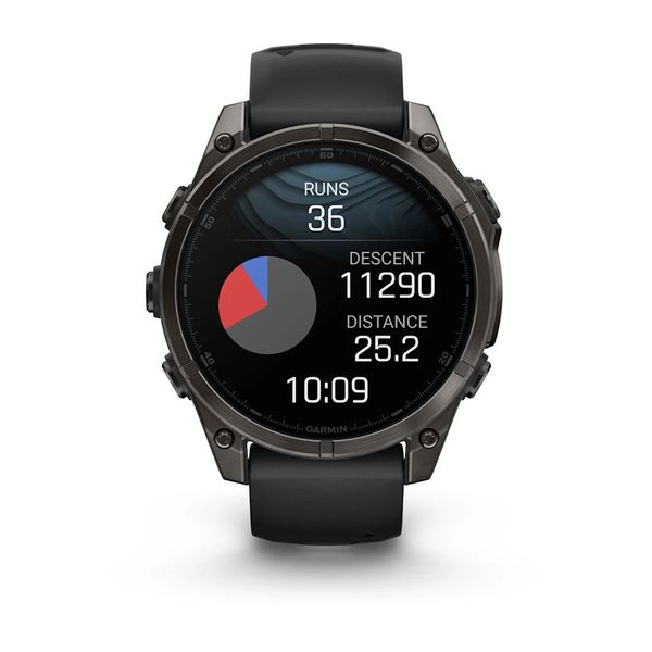 Смарт-годинник Garmin fenix 8 AMOLED (47 мм) Sapphire карбоново-сірий DLC титан чорний/гравійно-сірий 010-02904-21 фото