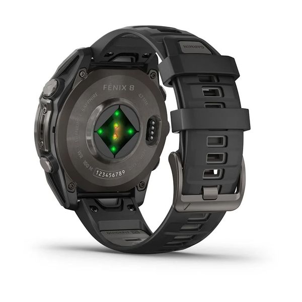 Смарт-годинник Garmin fenix 8 AMOLED (47 мм) Sapphire карбоново-сірий DLC титан чорний/гравійно-сірий 010-02904-21 фото