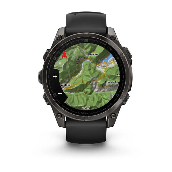 Смарт-годинник Garmin fenix 8 AMOLED (47 мм) Sapphire карбоново-сірий DLC титан чорний/гравійно-сірий 010-02904-21 фото