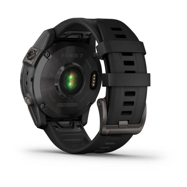 Смарт-часы Garmin fenix 7 Sapphire Solar черные титановые DLC с черным ремешком 010-02540-35 фото