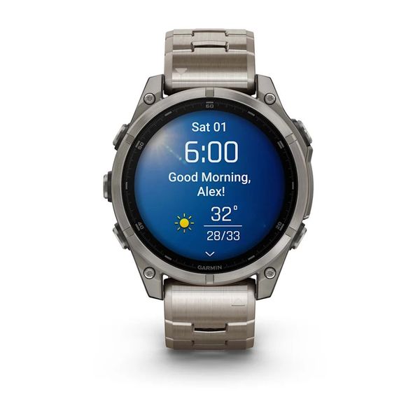 Смарт-годинник Garmin fenix 8 AMOLED (47 мм) Sapphire титан з титановим ремінцем 010-02904-40 фото