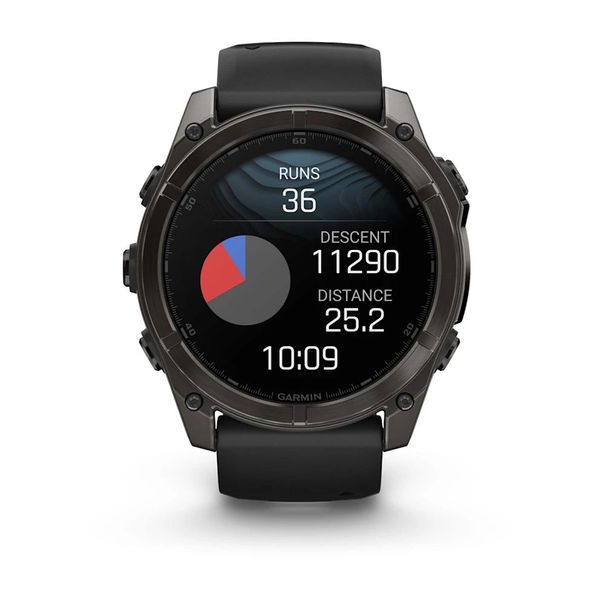 Смарт-часы Garmin fenix 8 AMOLED (51 мм) Sapphire карбоново-серый DLC черный/гравийно-серый 010-02905-21 фото