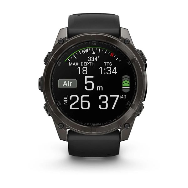 Смарт-часы Garmin fenix 8 AMOLED (51 мм) Sapphire карбоново-серый DLC черный/гравийно-серый 010-02905-21 фото