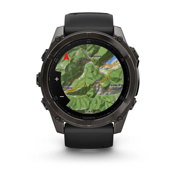 Смарт-часы Garmin fenix 8 AMOLED (51 мм) Sapphire карбоново-серый DLC черный/гравийно-серый 010-02905-21 фото