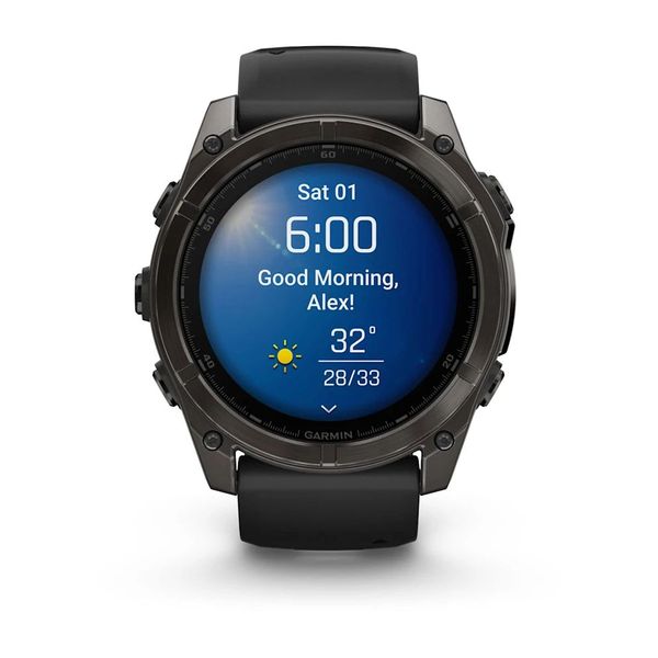 Смарт-часы Garmin fenix 8 AMOLED (51 мм) Sapphire карбоново-серый DLC черный/гравийно-серый 010-02905-21 фото