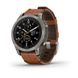 Смарт-часы Garmin fenix 7 Pro Sapphire Solar Edition титановые с каштановым кожаным ремешком 010-02777-30 фото