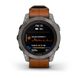 Смарт-часы Garmin fenix 7 Pro Sapphire Solar Edition титановые с каштановым кожаным ремешком 010-02777-30 фото 2