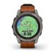 Смарт-часы Garmin fenix 7 Pro Sapphire Solar Edition титановые с каштановым кожаным ремешком 010-02777-30 фото 7