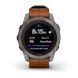 Смарт-часы Garmin fenix 7 Pro Sapphire Solar Edition титановые с каштановым кожаным ремешком 010-02777-30 фото 8