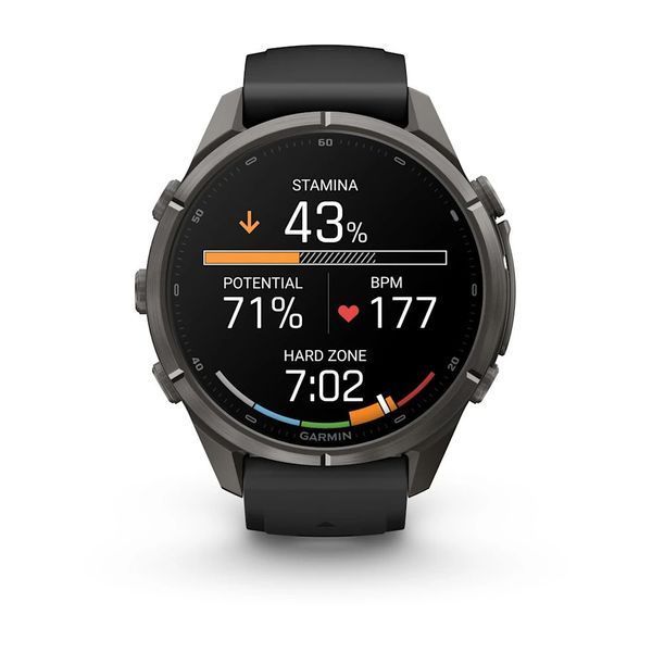 Смарт-годинник Garmin fenix 9 Pro (43 мм) inReach карбоново-сірий DLC титан чорний/гравійно-сірий 010-04335-11 фото
