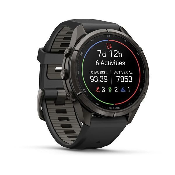 Смарт-годинник Garmin fenix 9 Pro (43 мм) inReach карбоново-сірий DLC титан чорний/гравійно-сірий 010-04335-11 фото