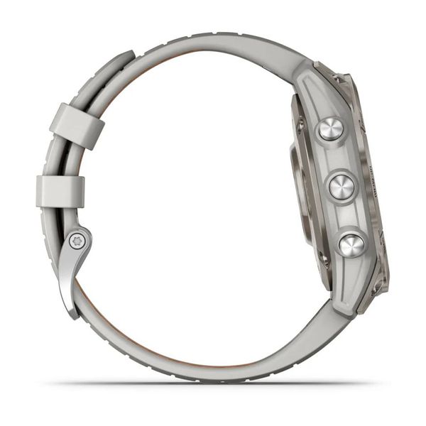 Смарт-годинник Garmin fenix 7 Pro Sapphire Solar Edition титановий з туманно-сірим/темно-помаранчевим ремінцем 010-02777-21 фото