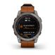 Смарт-часы Garmin fenix 7 Sapphire Solar титановые с каштановым кожаным ремешком 010-02540-31 фото 2