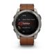 Смарт-годинник Garmin fenix 8 AMOLED (51 мм) Sapphire карбоново-сірий DLC з каштановим шкіряним ремінцем 010-02905-40 фото 8