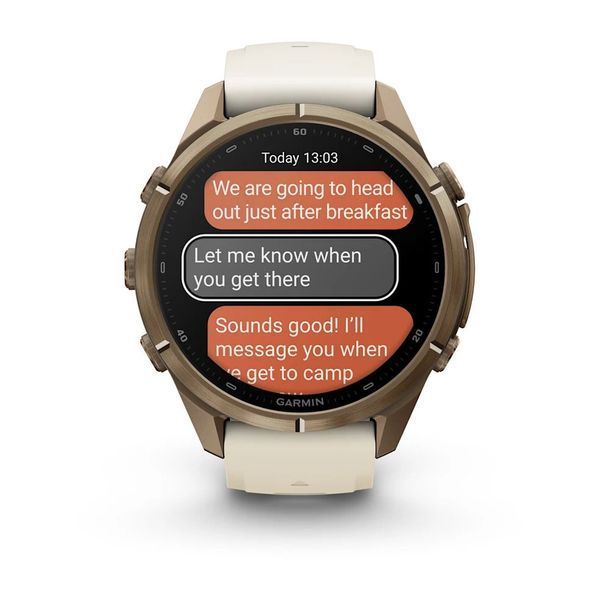 Смарт-годинник Garmin fenix 9 Pro (43 мм) inReach золотистий титан кремовий/французький сірий 010-04335-21 фото