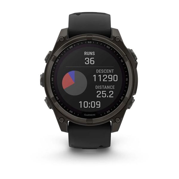 Смарт-часы Garmin fenix 8 (47 мм) Sapphire Solar карбоново-серый DLC титан черный/гравийно-серый 010-02906-11 фото