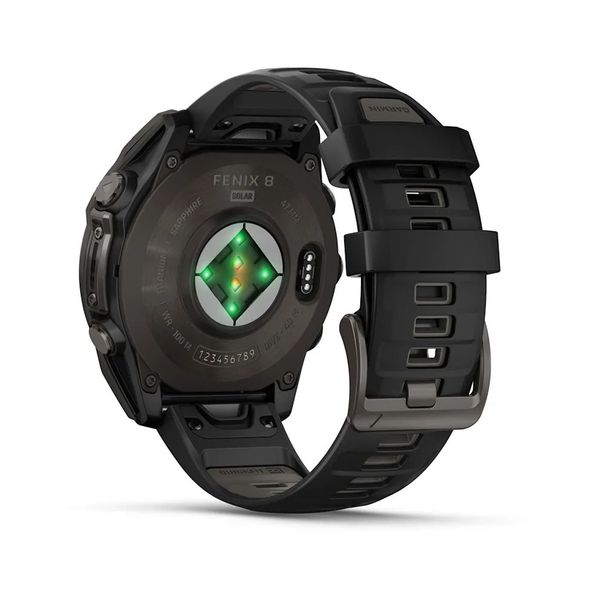 Смарт-годинник Garmin fenix 8 (47 мм) Sapphire Solar карбоново-сірий DLC титан чорний/гравійно-сірий 010-02906-11 фото