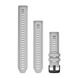 Сменные ремешки для смарт-часов Garmin Instinct 2S Collection (20 мм) силиконовые, туманно-серые 010-13104-01 фото 1