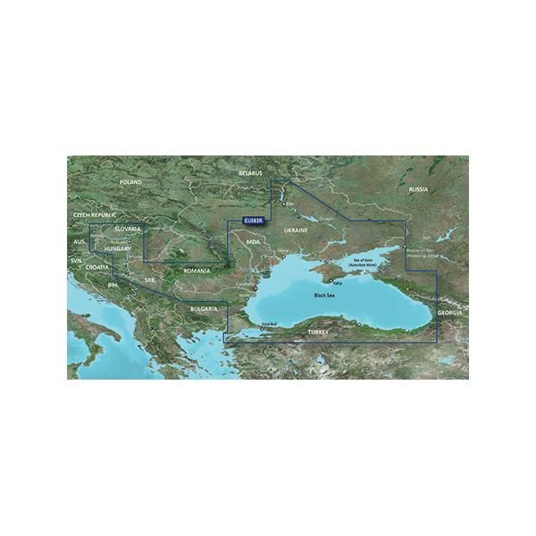 Карта Garmin HXEU063R (Дніпро, Дунай, Пд.Буг, Чорні і Азовське моря+Босфор і Дарданелли) 010-C1064-20 фото