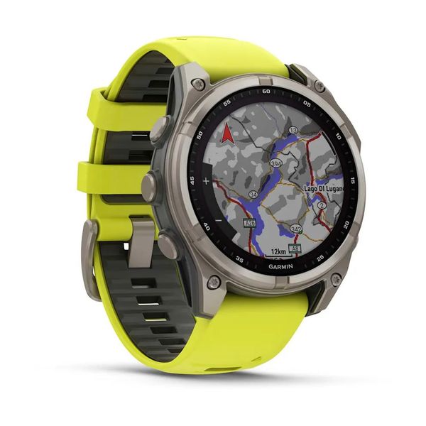 Смарт-годинник Garmin fenix 8 (47 мм) Sapphire Solar титан яскраво-жовтий/графітовий 010-02906-21 фото