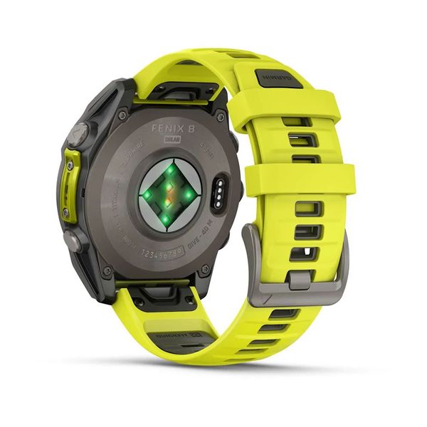 Смарт-годинник Garmin fenix 8 (47 мм) Sapphire Solar титан яскраво-жовтий/графітовий 010-02906-21 фото