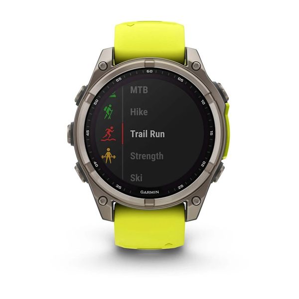 Смарт-годинник Garmin fenix 8 (47 мм) Sapphire Solar титан яскраво-жовтий/графітовий 010-02906-21 фото