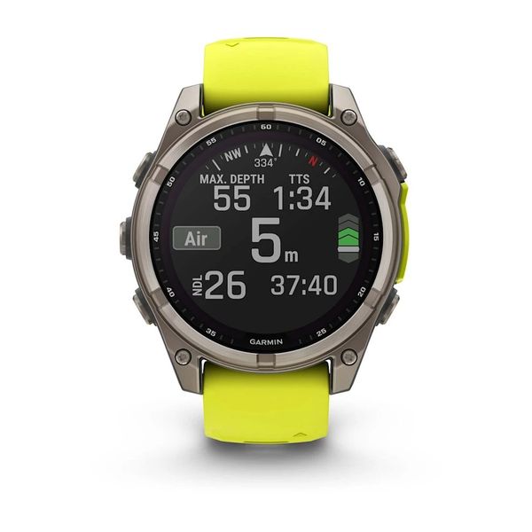 Смарт-часы Garmin fenix 8 (47 мм) Sapphire Solar титан ярко-желтый/графитовый 010-02906-21 фото