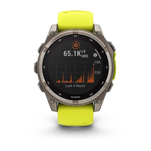 Смарт-годинник Garmin fenix 8 (47 мм) Sapphire Solar титан яскраво-жовтий/графітовий 010-02906-21 фото