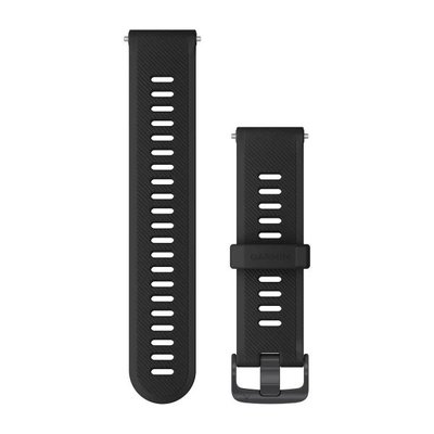 Сменные ремешки для смарт-часов Garmin Forerunner (22 мм) силиконовые, черные 010-11251-9B фото