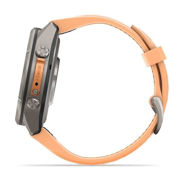 Смарт-годинник Garmin fenix 9 Pro (43 мм) inReach титан рожева устриця/осінньо-помаранчевий 010-04335-01 фото