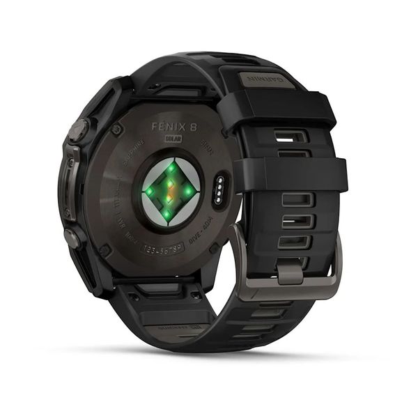 Смарт-часы Garmin fenix 8 (51 мм) Sapphire Solar карбоново-серый DLC титан черный/гравийно-серый 010-02907-11 фото