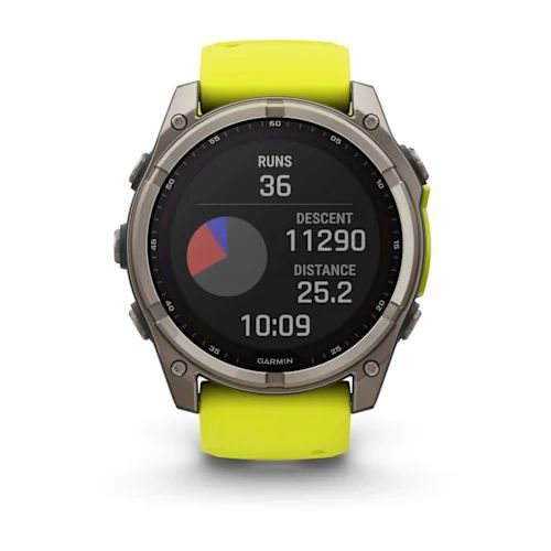 Смарт-годинник Garmin fenix 8 (51 мм) Sapphire Solar титан яскраво-жовтий/графітовий 010-02907-21 фото