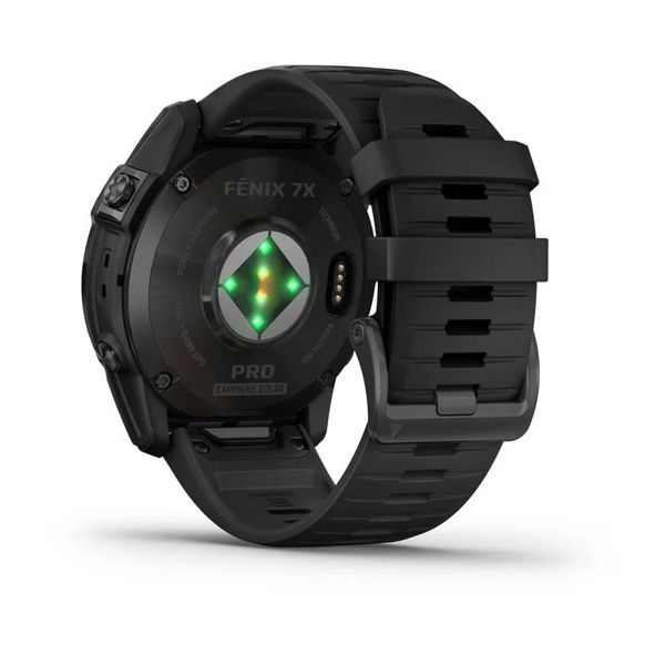 Смарт-часы Garmin fenix 7X Pro Sapphire Solar Edition карбоново-серые титановые DLC с черным ремешком 010-02778-11 фото