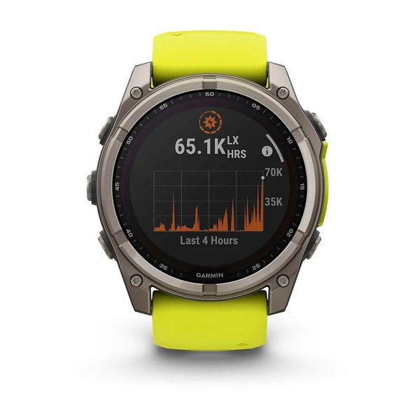 Смарт-годинник Garmin fenix 8 (51 мм) Sapphire Solar титан яскраво-жовтий/графітовий 010-02907-21 фото