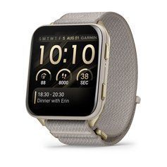 Смарт-часы Garmin Venu X1 золотистый / титан с ремешком цвета французский серый 010-02980-09 фото