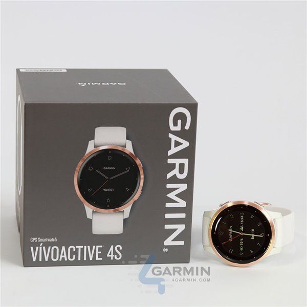 Смарт-часы Garmin vivoactive 4S белые с розово-золотистым безелем 010-02172-23 фото