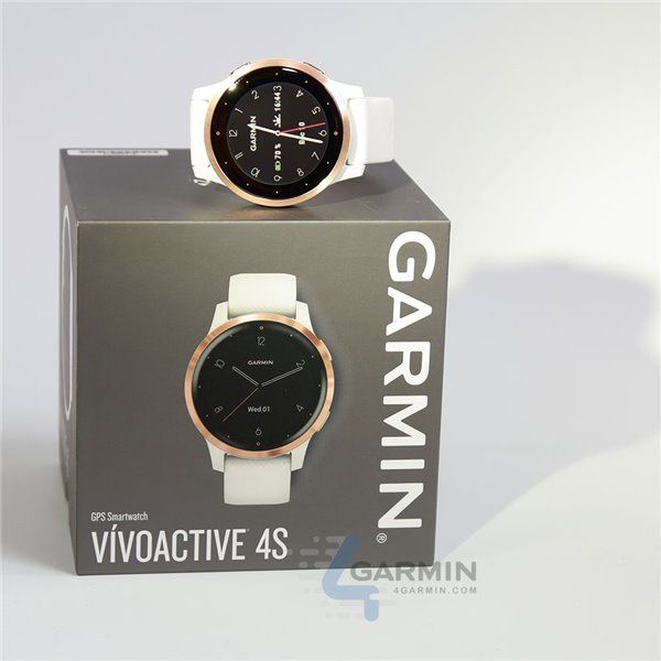 Смарт-годинник Garmin vivoactive 4S білий з рожево-золотистим безелем 010-02172-23 фото